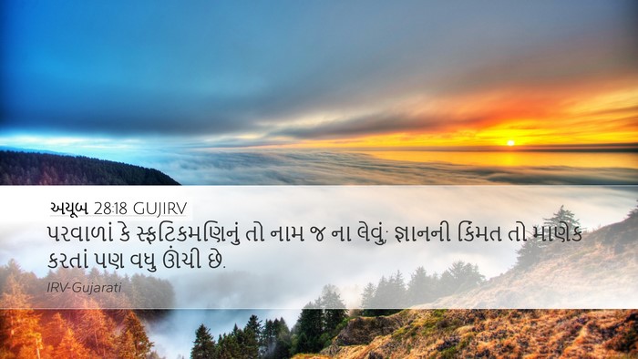 અયૂબ 28:18 GUJIRV Bible Verse Image