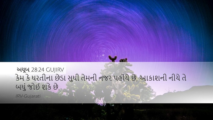 અયૂબ 28:24 GUJIRV Bible Verse Image