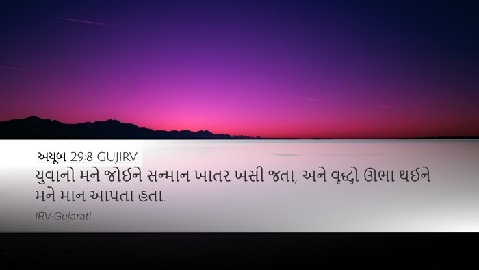 અયૂબ 29:8 GUJIRV Bible Verse Image