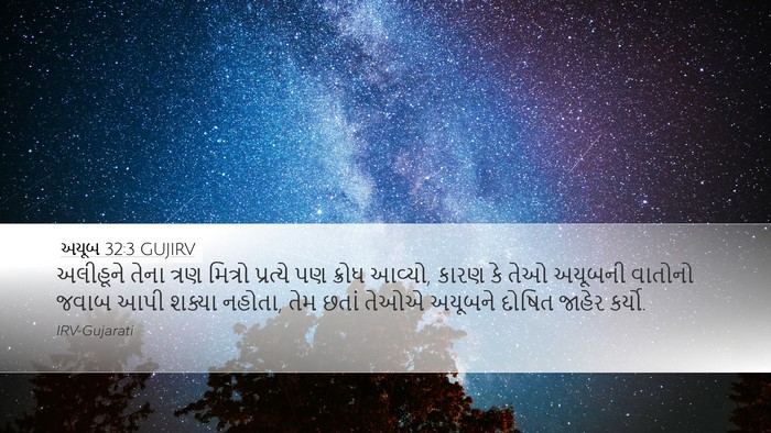 અયૂબ 32:3 GUJIRV Bible Verse Image