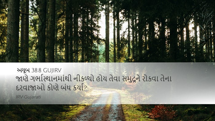 અયૂબ 38:8 GUJIRV Bible Verse Image
