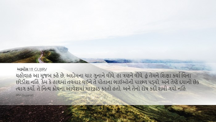 આમોસ 1:11 GUJIRV Bible Verse Image