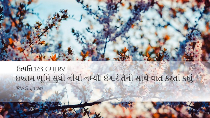 ઉત્પત્તિ 17:3 GUJIRV Desktop Wallpaper - ઇબ્રામ ભૂમિ સુધી - Desktop Bible Verse Wallpaper