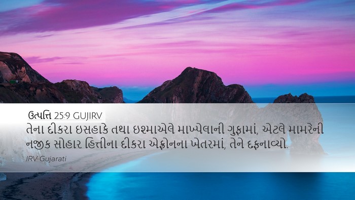 ઉત્પત્તિ 25:9 GUJIRV Bible Verse Image