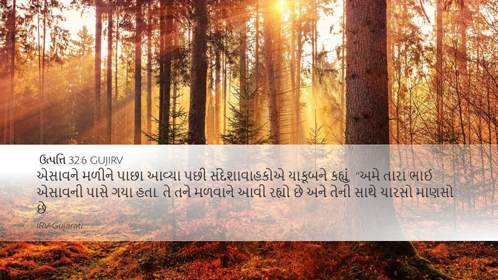 ઉત્પત્તિ 32:6 GUJIRV Bible Verse Image