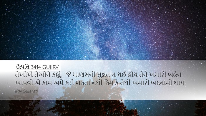 ઉત્પત્તિ 34:14 GUJIRV Bible Verse Image