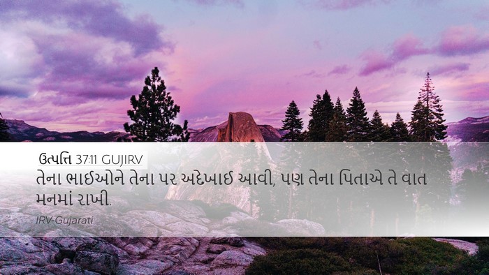 ઉત્પત્તિ 37:11 GUJIRV Bible Verse Image