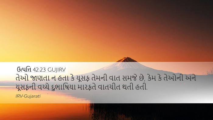 ઉત્પત્તિ 42:23 GUJIRV Bible Verse Image