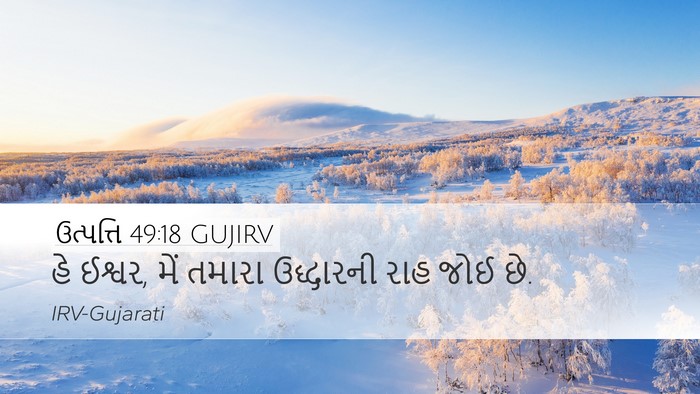 ઉત્પત્તિ 49:18 GUJIRV Desktop Wallpaper - હે ઈશ્વર, મેં તમારા - Desktop Bible Verse Wallpaper
