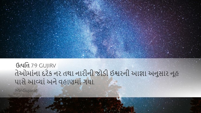 ઉત્પત્તિ 7:9 GUJIRV Desktop Wallpaper - તેઓમાંના દરેક નર - Desktop Bible Verse Wallpaper