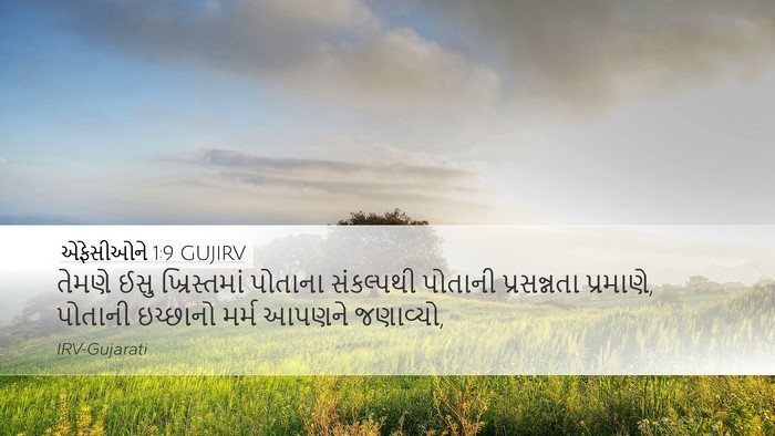 એફેસીઓને 1:9 GUJIRV Bible Verse Image