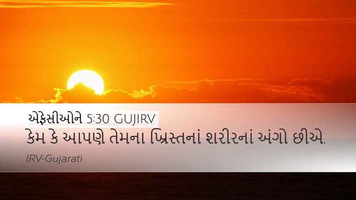 એફેસીઓને 5:30 GUJIRV Bible Verse Image