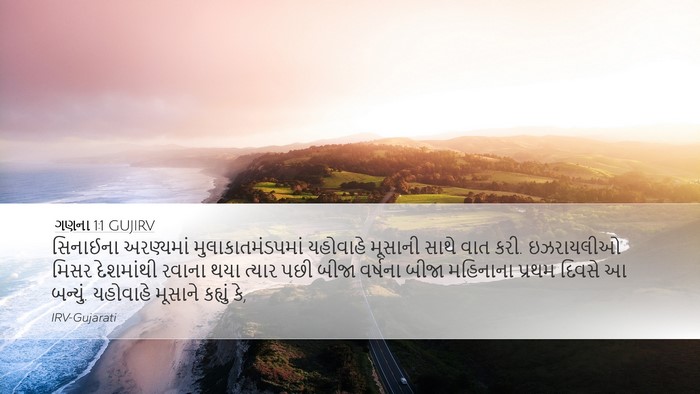 ગણના 1:1 GUJIRV Bible Verse Image
