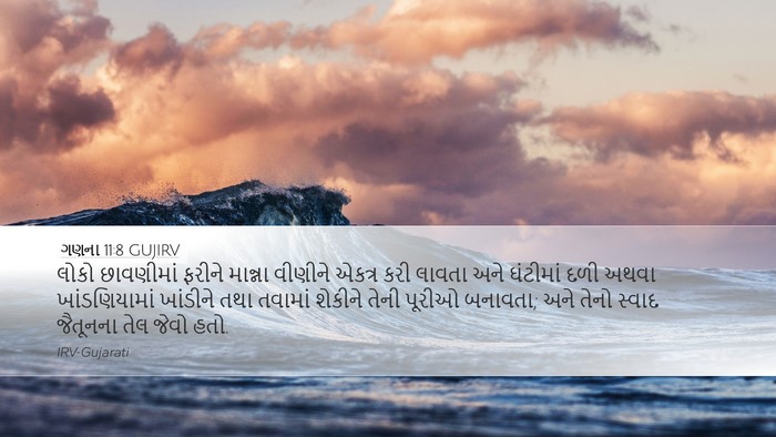 ગણના 11:8 GUJIRV Desktop Wallpaper - લોકો છાવણીમાં - Desktop Bible Verse Wallpaper