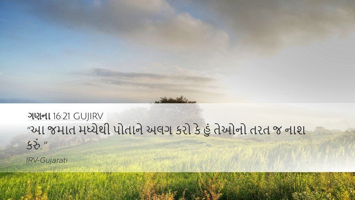ગણના 16:21 GUJIRV Bible Verse Image