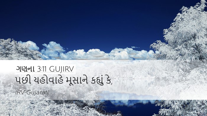 ગણના 3:11 GUJIRV Desktop Wallpaper - પછી યહોવાહે - Desktop Bible Verse Wallpaper