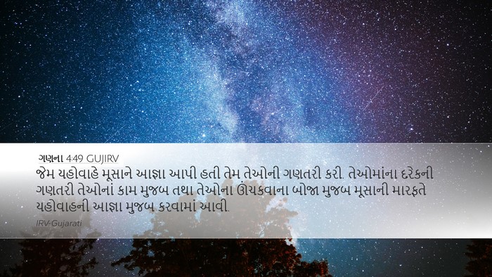ગણના 4:49 GUJIRV Bible Verse Image