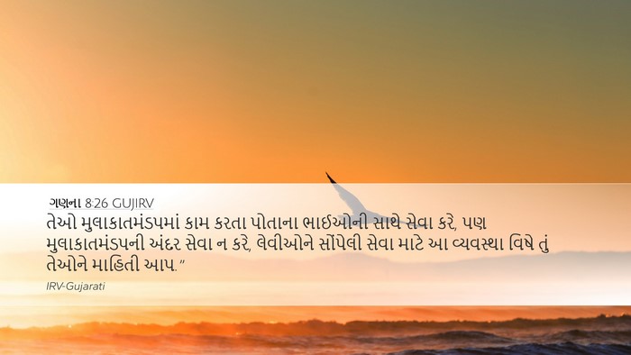 ગણના 8:26 GUJIRV Desktop Wallpaper - તેઓ - Desktop Bible Verse Wallpaper