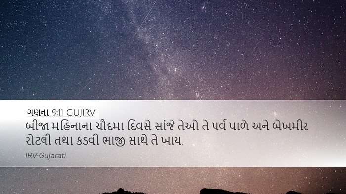 ગણના 9:11 GUJIRV Bible Verse Image
