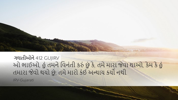 ગલાતીઓને 4:12 GUJIRV Bible Verse Image