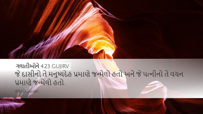 ગલાતીઓને 4:23 GUJIRV Bible Verse Image
