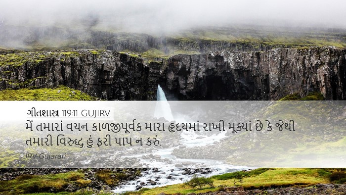 ગીતશાસ્ત્ર 119:11 GUJIRV Bible Verse Image
