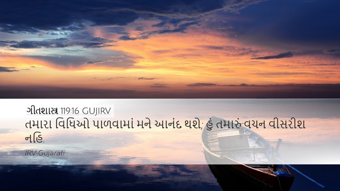 ગીતશાસ્ત્ર 119:16 GUJIRV Bible Verse Image