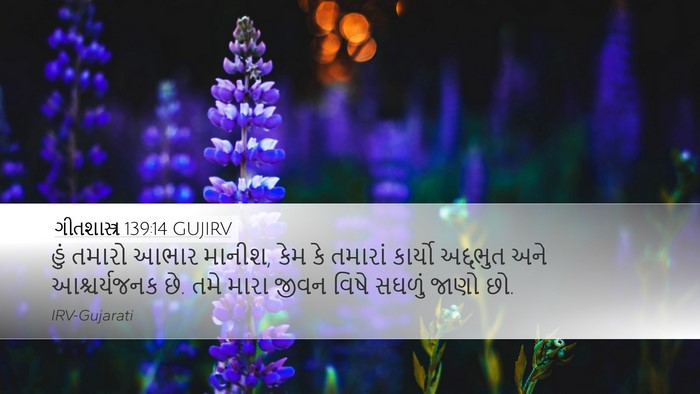 ગીતશાસ્ત્ર 139:14 GUJIRV Bible Verse Image