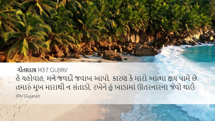 ગીતશાસ્ત્ર 143:7 GUJIRV Bible Verse Image