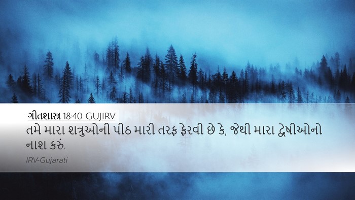 ગીતશાસ્ત્ર 18:40 GUJIRV Bible Verse Image