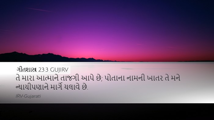 ગીતશાસ્ત્ર 23:3 GUJIRV Bible Verse Image