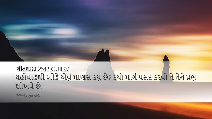 ગીતશાસ્ત્ર 25:12 GUJIRV Bible Verse Image