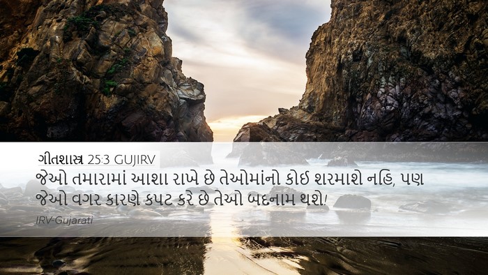 ગીતશાસ્ત્ર 25:3 GUJIRV Bible Verse Image