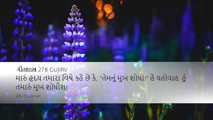 ગીતશાસ્ત્ર 27:8 GUJIRV Bible Verse Image