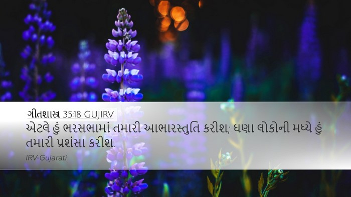 ગીતશાસ્ત્ર 35:18 GUJIRV Bible Verse Image