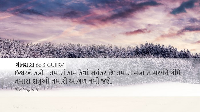 ગીતશાસ્ત્ર 66:3 GUJIRV Bible Verse Image