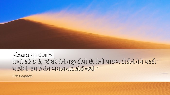 ગીતશાસ્ત્ર 71:11 GUJIRV Bible Verse Image