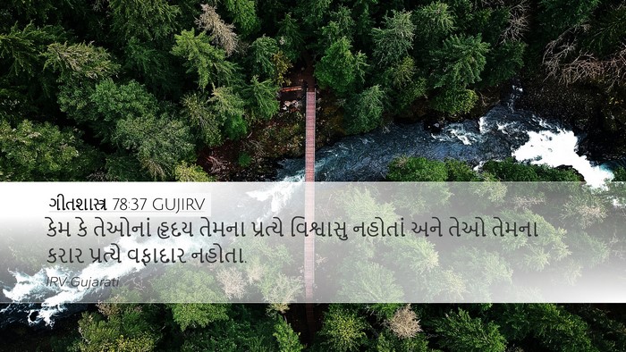 ગીતશાસ્ત્ર 78:37 GUJIRV Bible Verse Image