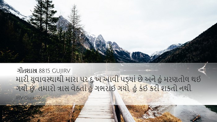 ગીતશાસ્ત્ર 88:15 GUJIRV Bible Verse Image
