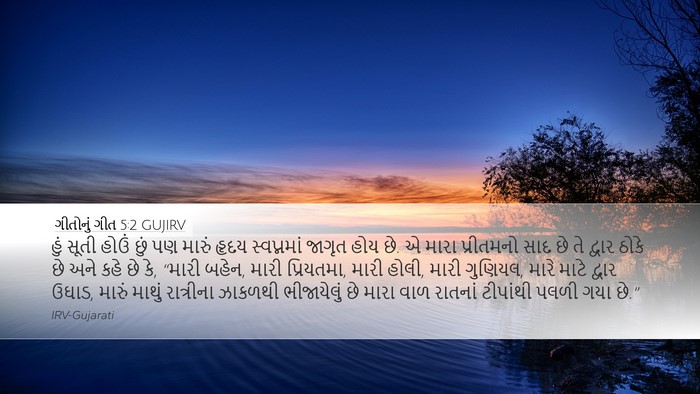 ગીતોનું ગીત 5:2 GUJIRV Bible Verse Image