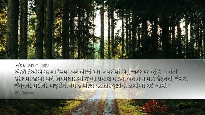 નહેમ્યા 8:15 GUJIRV Bible Verse Image