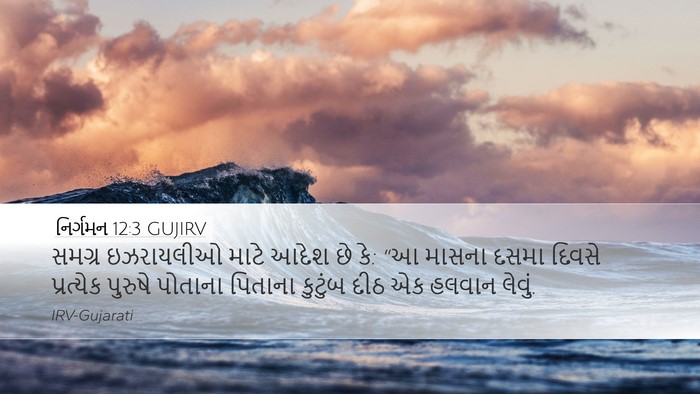 નિર્ગમન 12:3 GUJIRV Bible Verse Image
