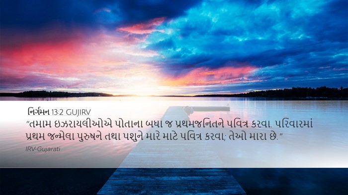 નિર્ગમન 13:2 GUJIRV Bible Verse Image