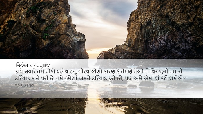 નિર્ગમન 16:7 GUJIRV Bible Verse Image