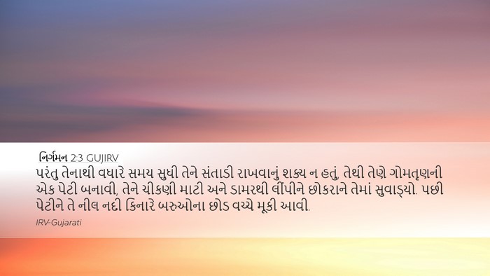 નિર્ગમન 2:3 GUJIRV Bible Verse Image