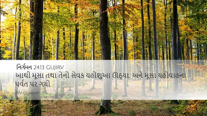 નિર્ગમન 24:13 GUJIRV Bible Verse Image