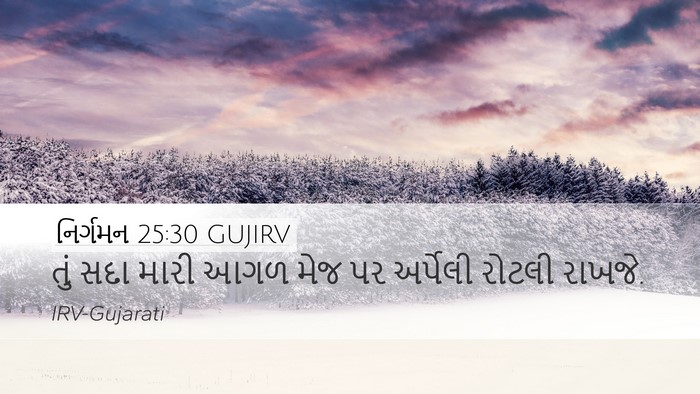નિર્ગમન 25:30 GUJIRV Bible Verse Image