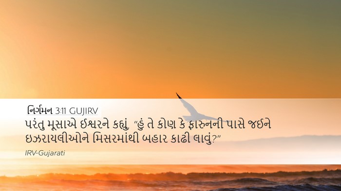 નિર્ગમન 3:11 GUJIRV Bible Verse Image