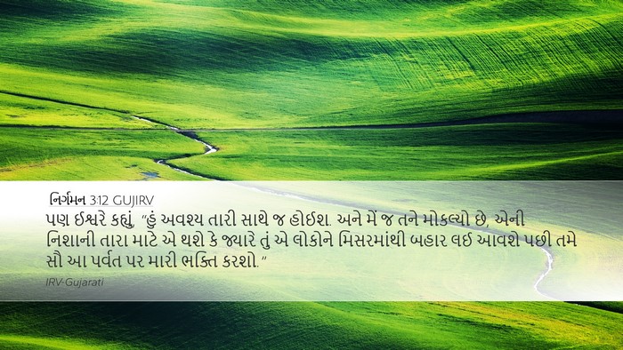 નિર્ગમન 3:12 GUJIRV Bible Verse Image