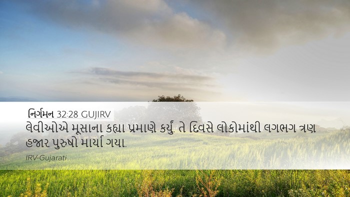 નિર્ગમન 32:28 GUJIRV Bible Verse Image